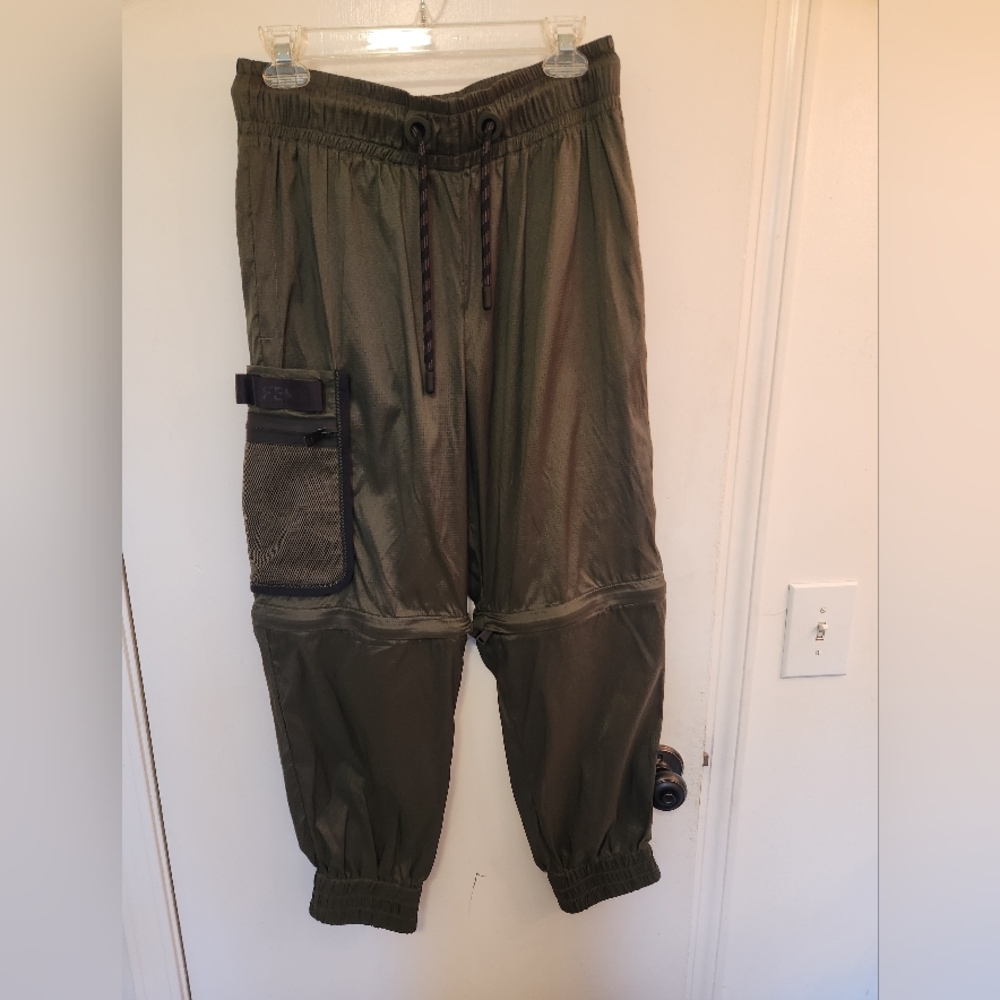 Fendi Dark Green Nylon Convertible Ripstop Track Pant - Picture 7 of 9